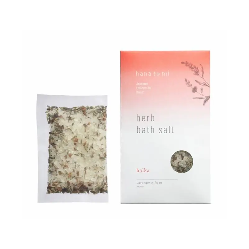 Hana To Mi Baika Bath Salt – Lavender & Rose Floral Infusion, 40 G 1