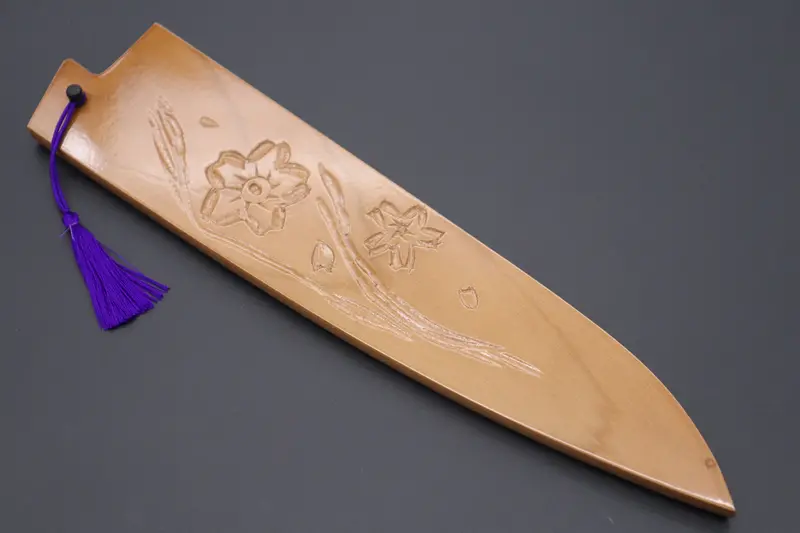 Hand-Carved Sakura Saya Compatible With 240Mm Gyuto – Ws-240-8 1