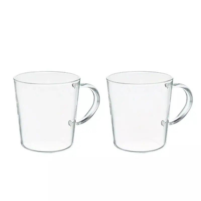 Hario Heat-Resistant Glass Mugs – Versatile For Hot Or Cold Beverages (Set Of 2) 1