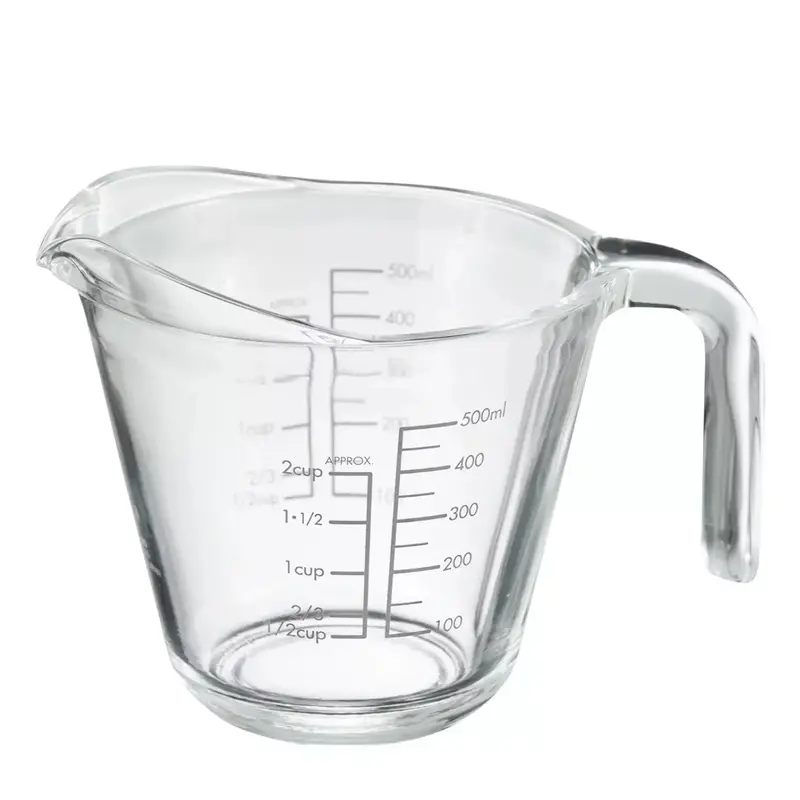 Hario Microwave-Safe Measuring Cup – Heat-Resistant Glass, 500 Ml 1