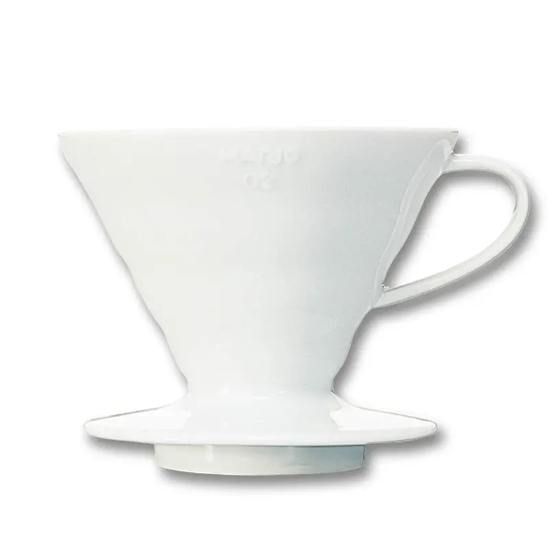 Hario V60 Ceramic Coffee Dripper – White, 1–4 Cup Pour-Over Brewer 1