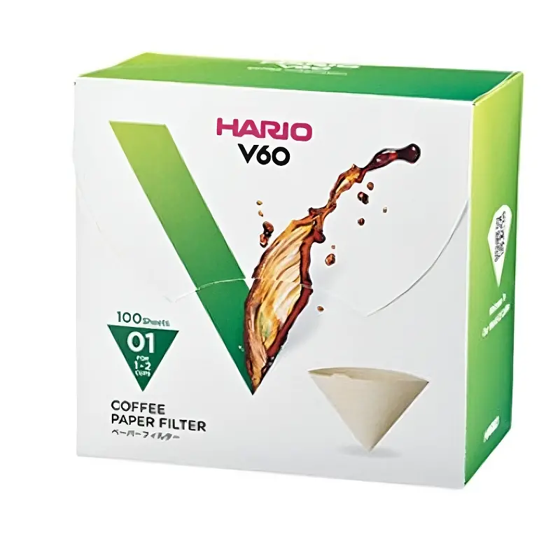 Hario V60 Natural Brown Filter Paper – Size 01, 100 Sheets 1