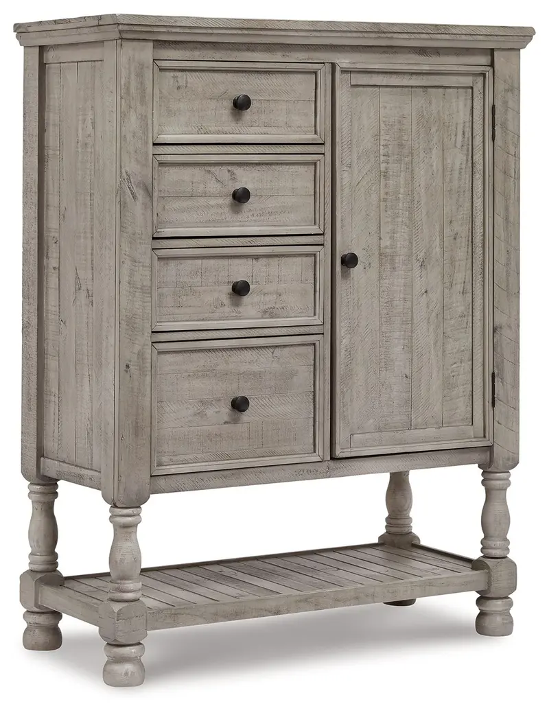 Harrastone Gray Sliding-Door Chest Of Drawers 1