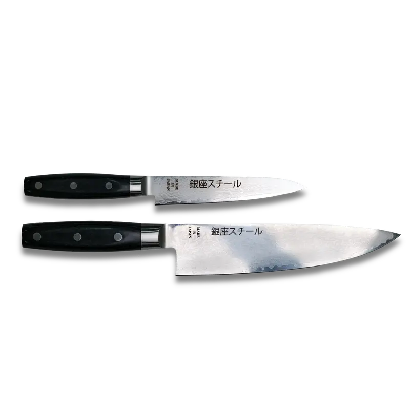 Hayami Two Vg-10 Damascus Knife Set – 69-Layer Forged Blade Collection 1