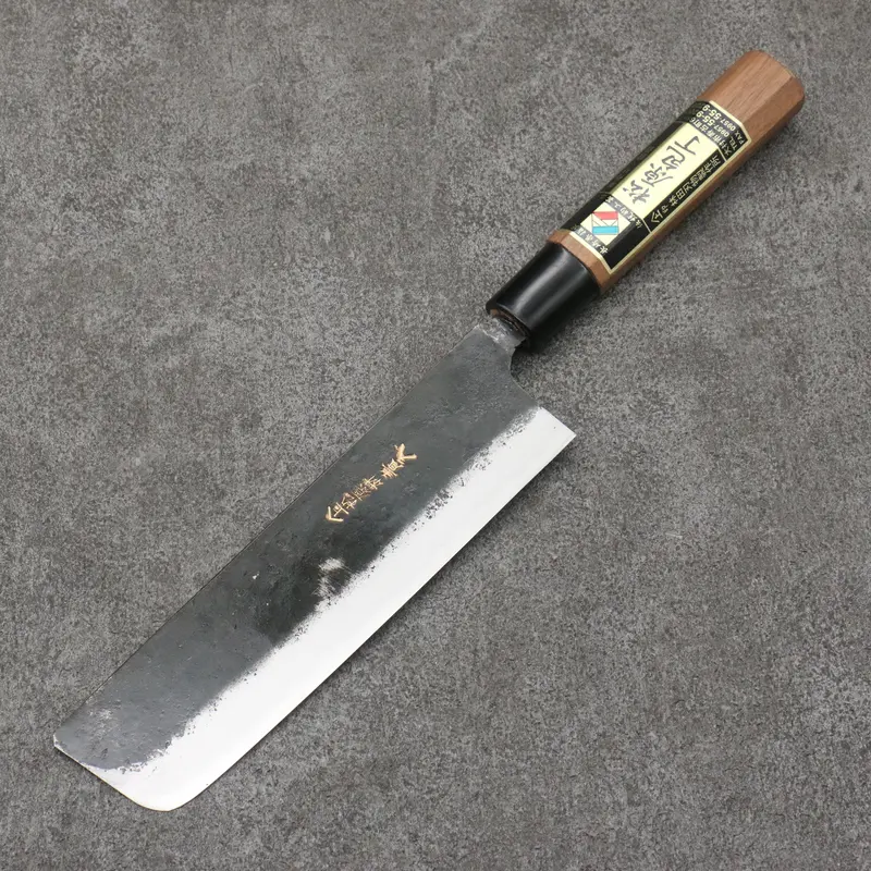 Hayashida Blue Steel #2 Nakiri Knife – 170Mm Black-Finished Blade, Walnut Handle 1