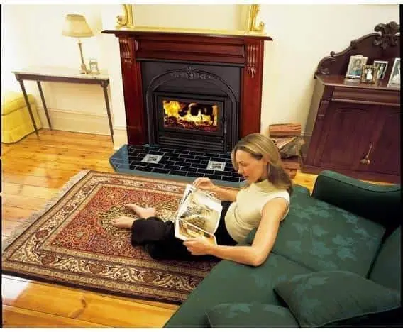 Heatcharm Victorian I600 Inbuilt Woodheater – Slim Recessed Design 1