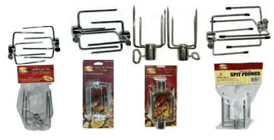 Heavy-Duty Outdoor Rotisserie Spit Prongs 1