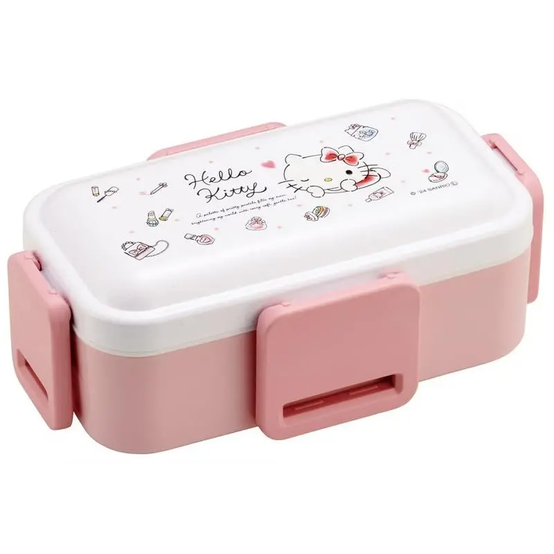 Hello Kitty 2-Tier Bento Box – Pink Dome-Lid Lunch Container, 600Ml Capacity 1