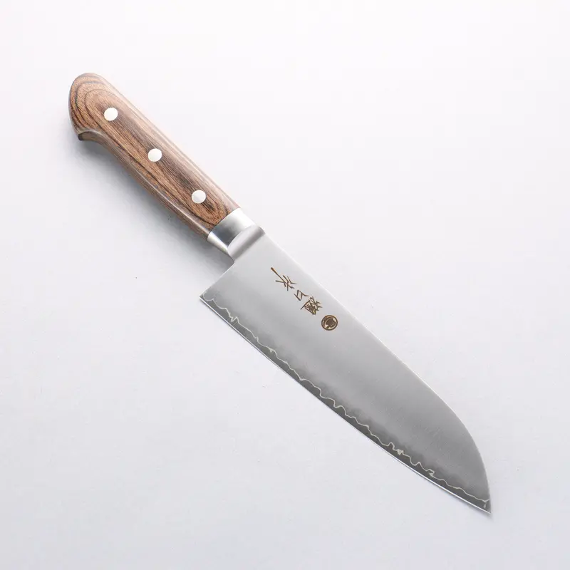 Higuchi Sg2 Santoku Knife – 180Mm With Brown Pakka Wood Handle 1