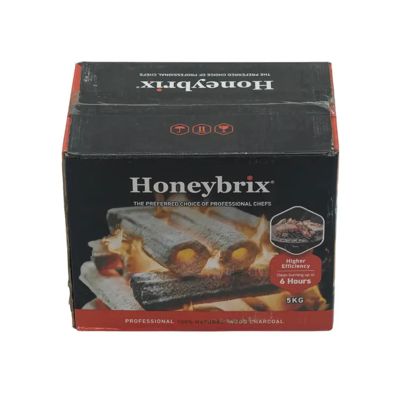 Honeybrix Premium Natural Lump Charcoal – 5Kg Bag 1