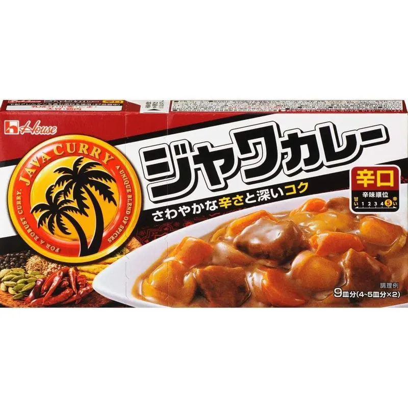 House Foods Java Curry Extra Spicy Roux Cubes – Japanese-Style Curry Base, 185G 1