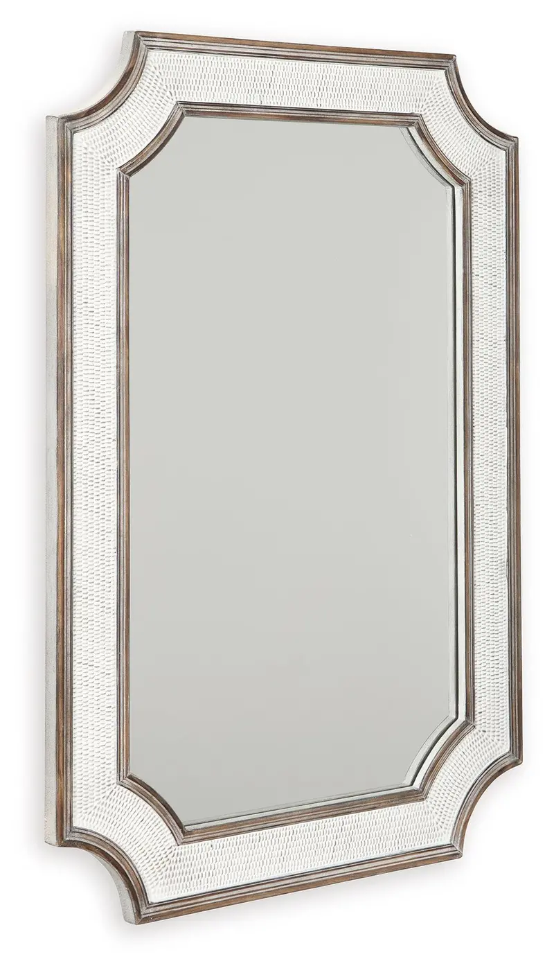 Howston Antique White Decorative Accent Mirror 1