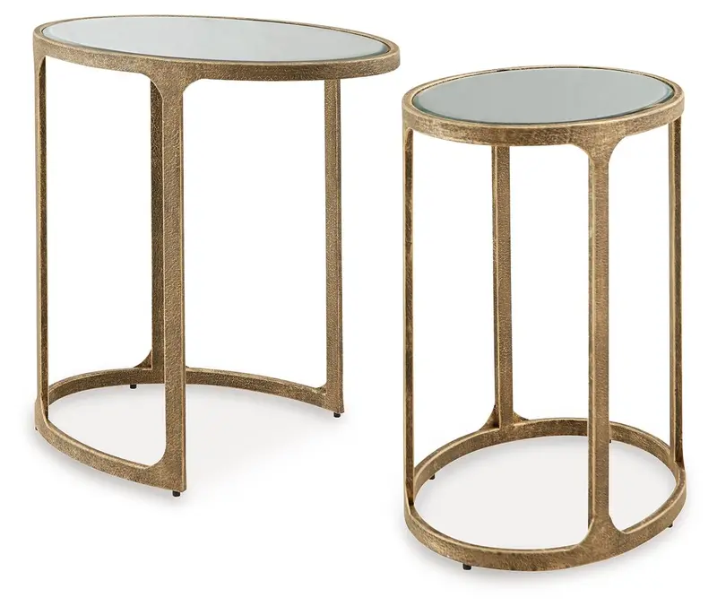 Irmaleigh Antique Black Nested Accent Tables (Set Of 2) 1
