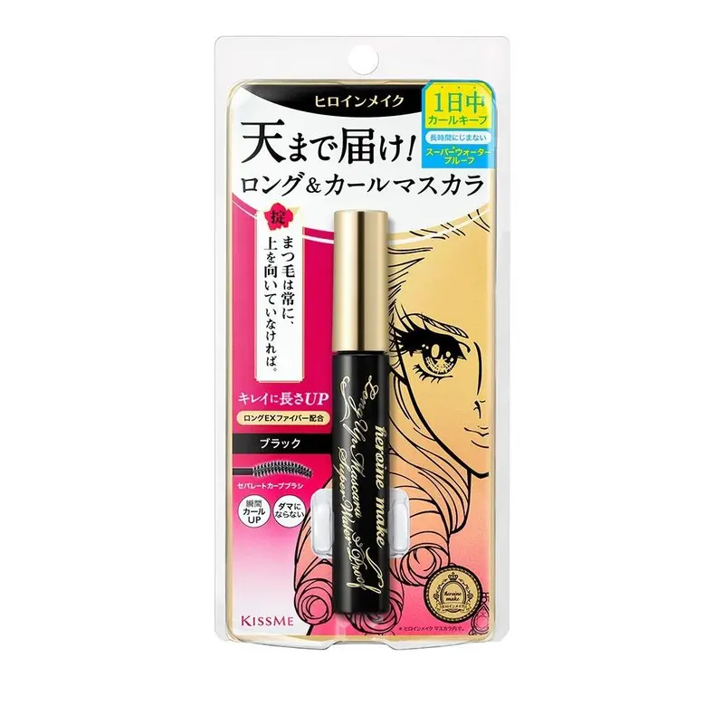 Isehan Kiss Me Heroine Make Long & Curl Mascara – Jet Black, Super Waterproof, 6G 1