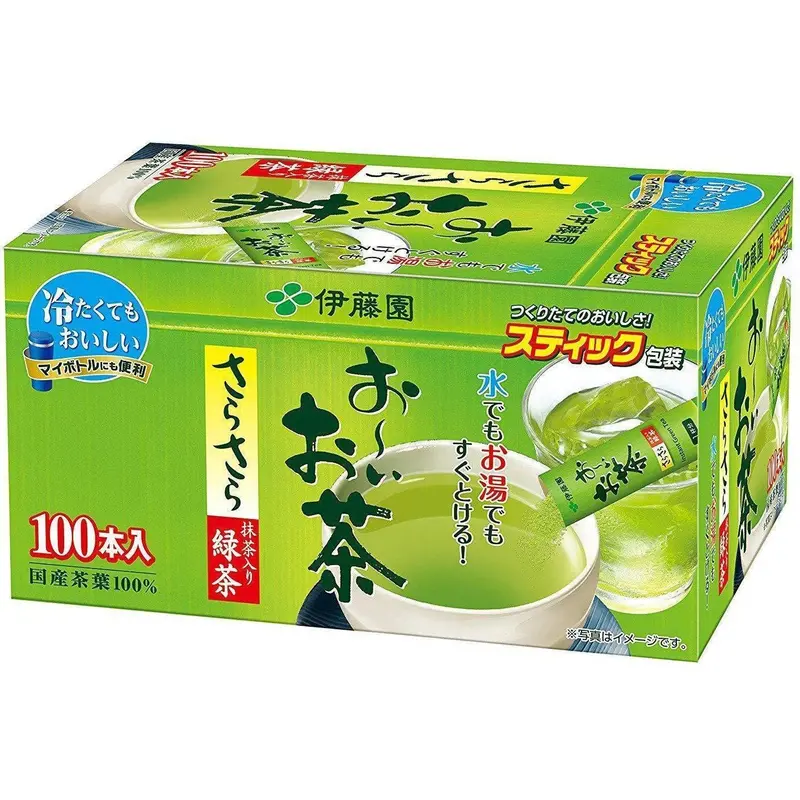Itoen Oi Ocha Matcha Green Tea Powder – Japanese Instant Tea Sticks (100 Count) 1