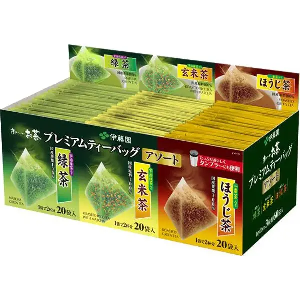 Itoen Oi Ocha Premium Japanese Green Tea Sampler – 60 Individually Wrapped Bags 1