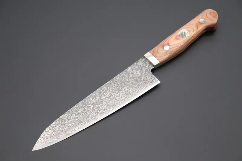 Itou Luna Series R-2 Damascus Gyuto – 170Mm With Brown Wood-Micarta Handle (It-140B) 1