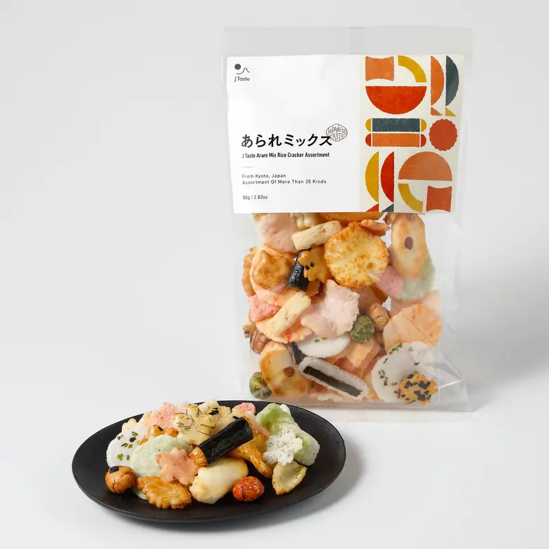 J Taste Arare Mix – Assorted Japanese Rice Crackers (20+ Varieties, 80G × 3) 1