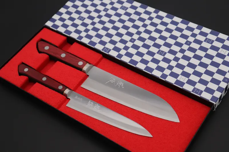 Jck Sakura Road 2-Piece Knife Set – Aogami Super Petty & Santoku 1