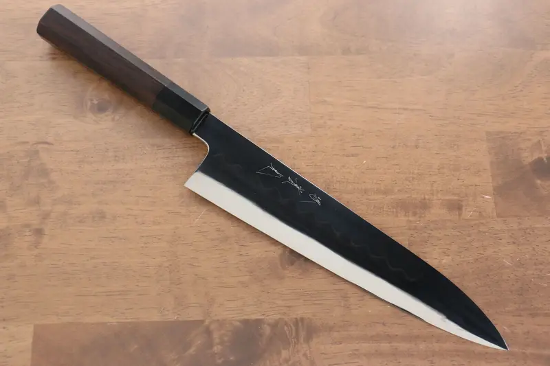 Jikko Honyaki Gyuto Chef Knife – 240Mm Mirror-Finished White #3 Steel, Ebony Handle 1