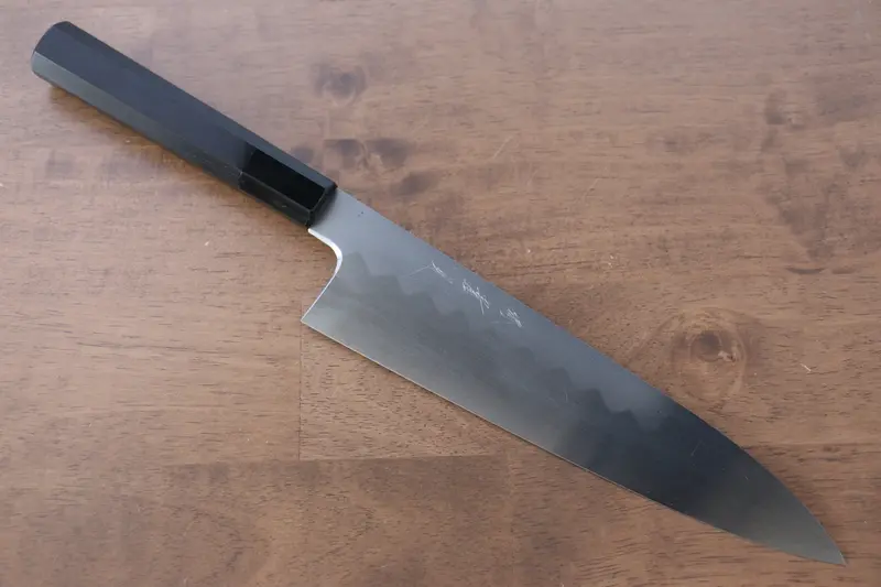 Jikko Honyaki White Steel #3 Gyuto Chef Knife – 210Mm Ebony Handle 1