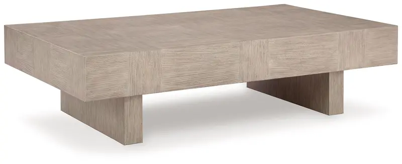 Jorlaina Light Grayish Brown Rectangular Cocktail Table 1