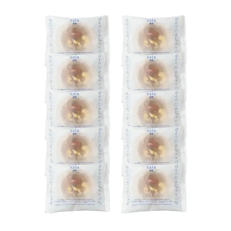 Kahou Sala Sanraku Caramel Butter Wafer Snacks – Crispy, Nut-Infused Treat – 10-Pack 1