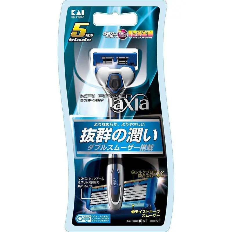 Kai Axia 5-Blade Razor System With Handle & Cartridges 1