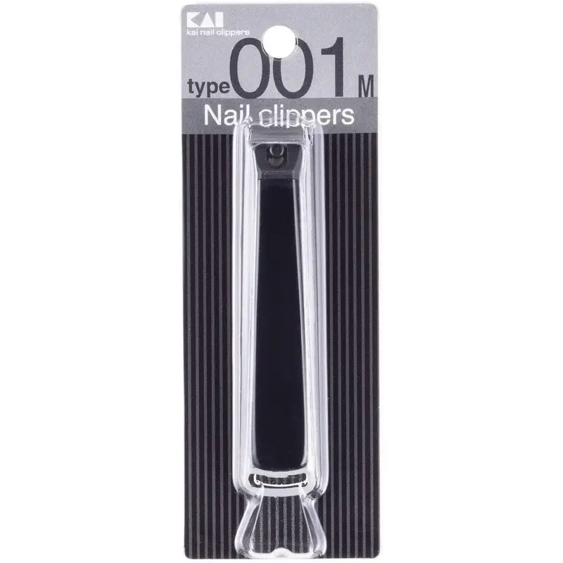 Kai Type 001 Nail Clipper – Ergonomic Black Cutter With Built-In Catcher (Ke0101) 1