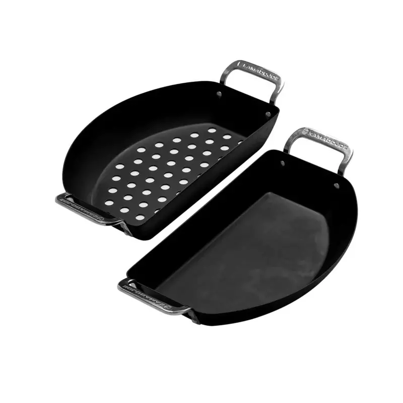 Kamado Joe Karbon Steel Half-Moon Pan – Versatile Cooking Accessory 1
