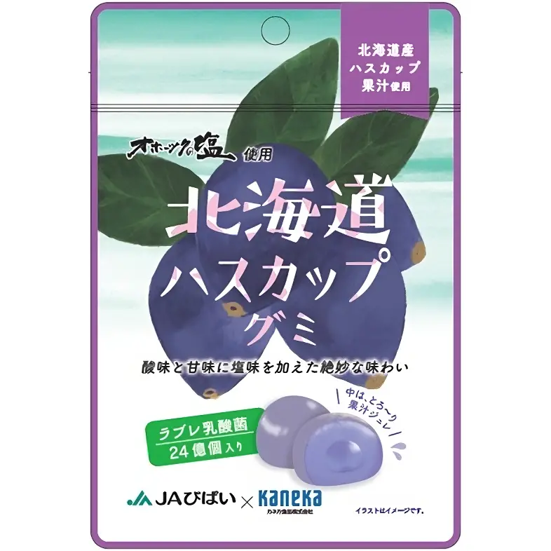 Kaneka Haskap Honeyberry Gummies – Tart-Sweet Hokkaido Fruit Candy (40G × 5) 1
