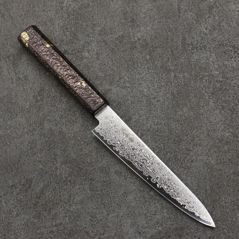 Kanjyo Sg-2 Damascus Petty Knife – 150Mm Blade, Purple-Lacquered Handle 1
