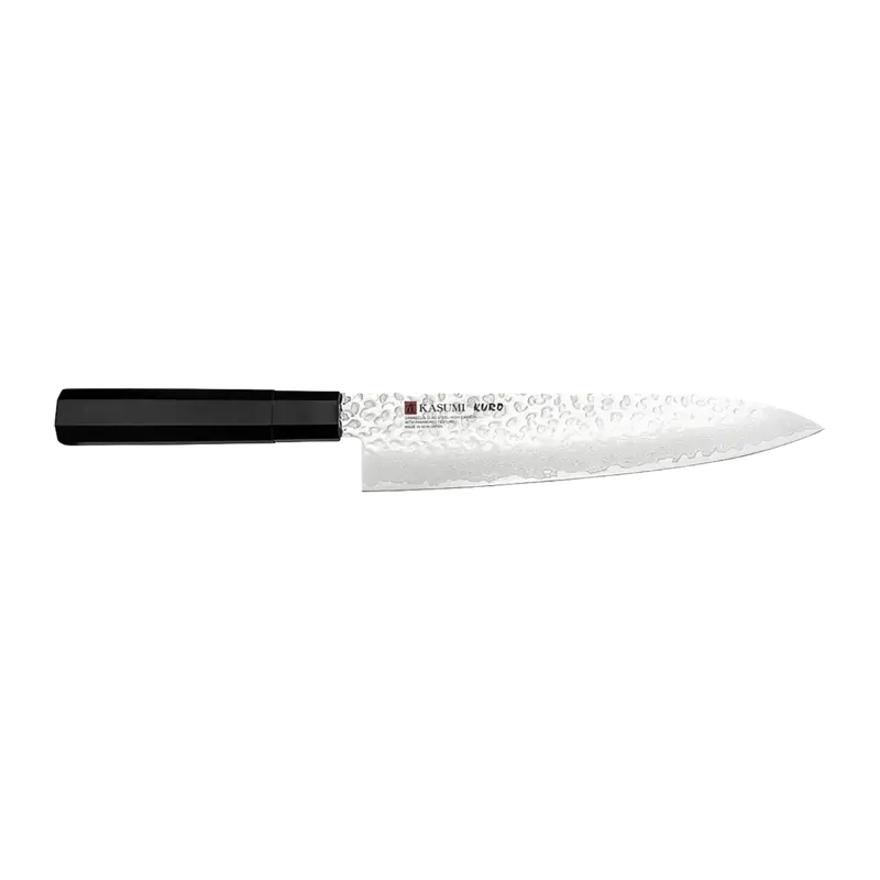 Kasumi Kuro 24 Cm Hammered Damascus Gyuto Chef Knife 1