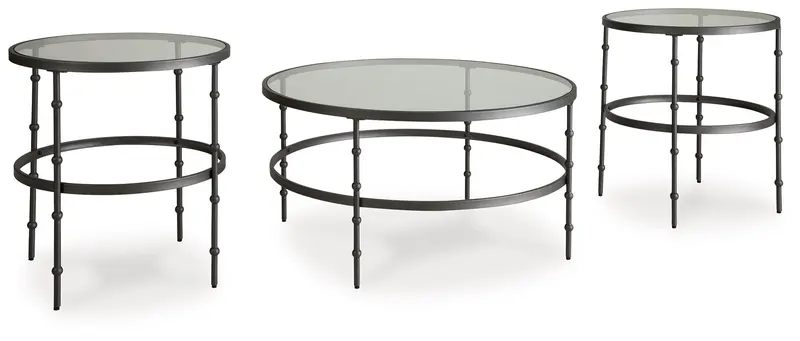 Kellyco Gunmetal Occasional Table Set – Three-Piece Ensemble 1