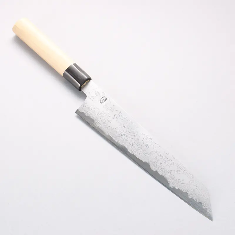 Kikuzuki Blue Steel #1 Damascus Kiritsuke Gyuto – 240Mm Blade, Magnolia Handle 1