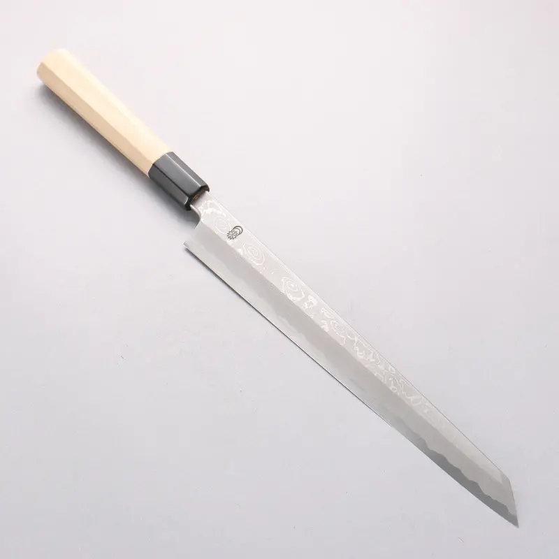 Kikuzuki Blue Steel #1 Damascus Kiritsuke Yanagiba – 270Mm Blade, Magnolia Handle 1