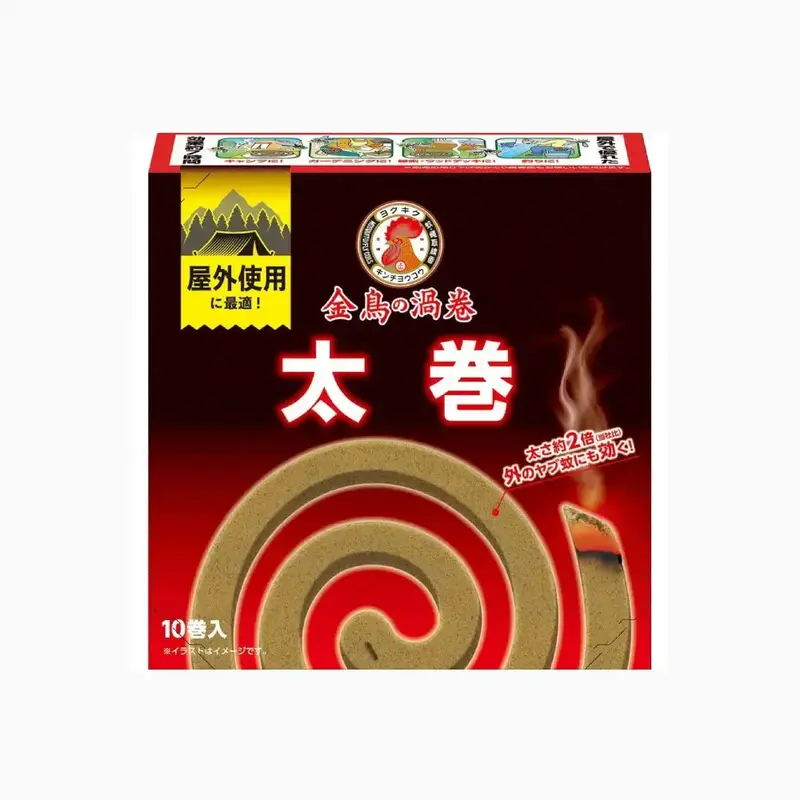 Kincho Extra-Thick Mosquito Coils – Natural Insect Repellent, 10-Pack With Burner 1