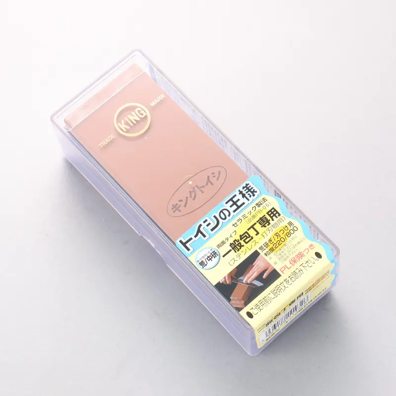 King Dual-Grit Whetstone With Plastic Base – #220 Coarse & #800 Medium Grit 1