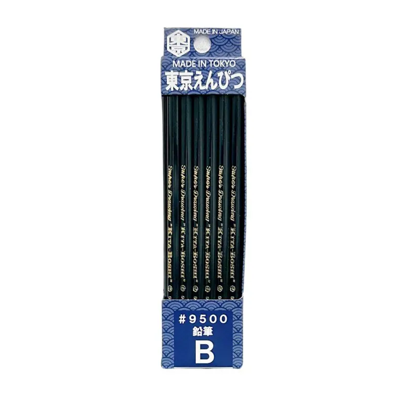 Kitaboshi Tokyo Pencil Set – B Grade, 12-Pack For Drawing & Light Shading 1
