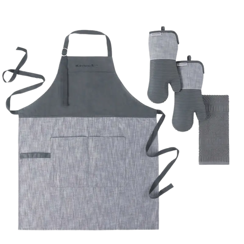Kitchenaid 4-Piece Grill Tool Set – Sleek Grey Bbq Essentials 1