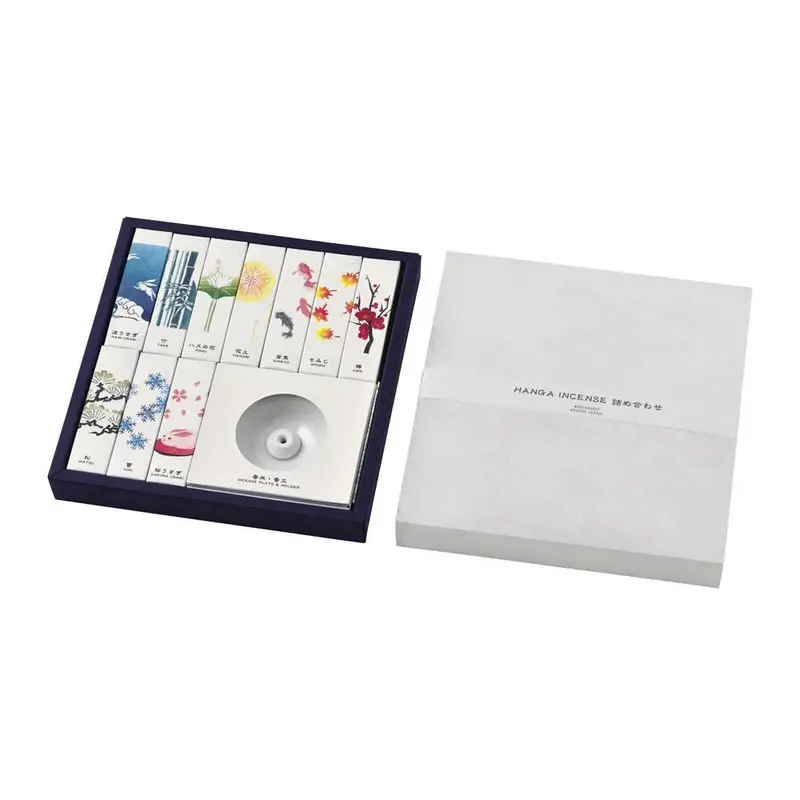 Kousaido Hanga Seasonal Incense Gift Set – 10 Scents + Holder 1