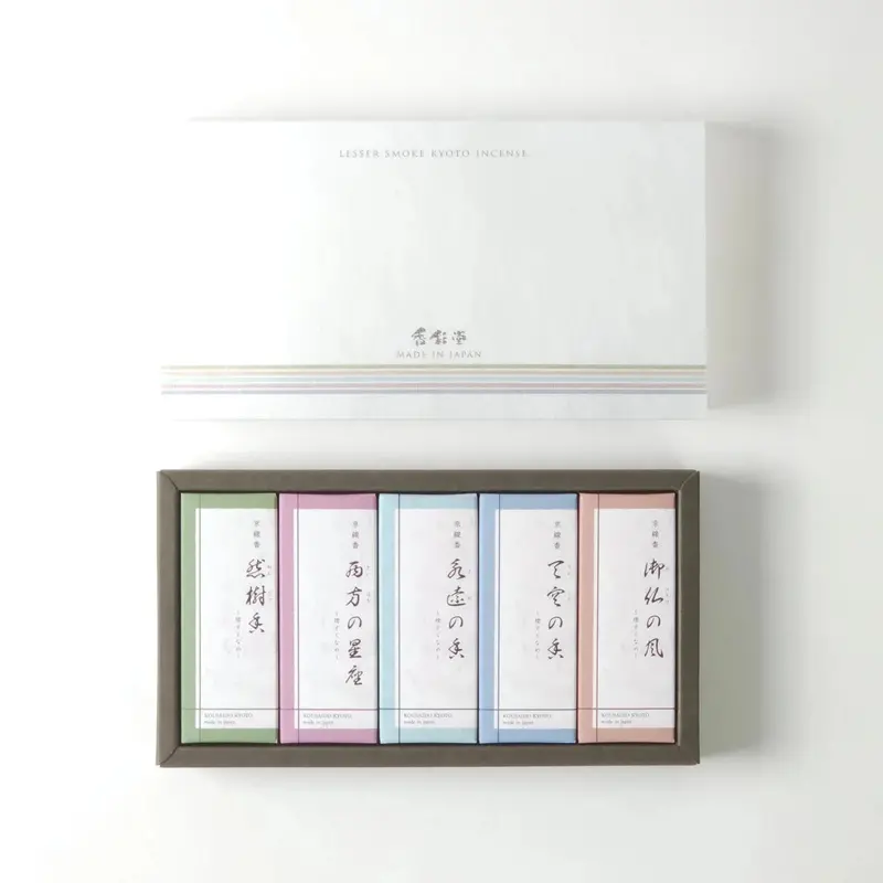 Kousaido Premium Low-Smoke Incense Variety Pack – 5 Scents, 500 Sticks 1