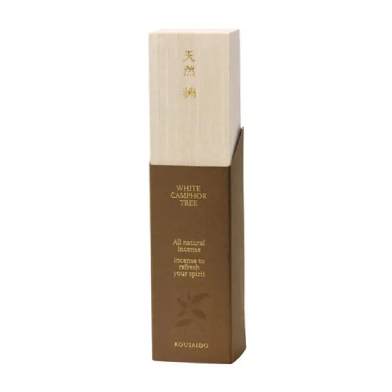 Kousaido White Camphor Natural Incense – Aromatic Wooden Box, 20 Sticks 1