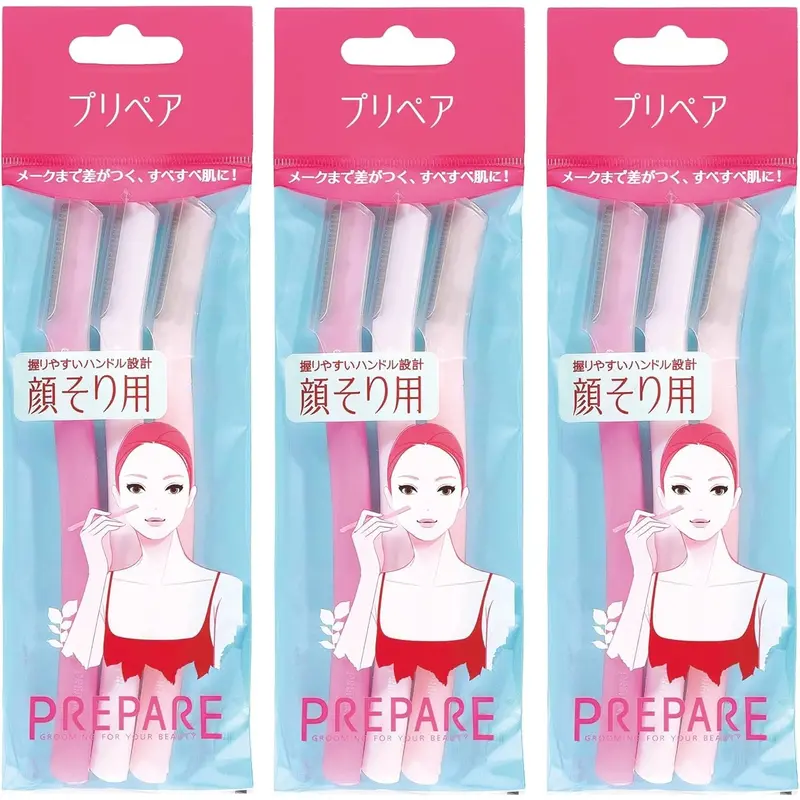 L-Shaped Facial Razor For Women – Travel-Friendly Pack Of 3 1