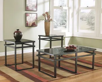 Laney Black 3-Piece Accent Table Set 1