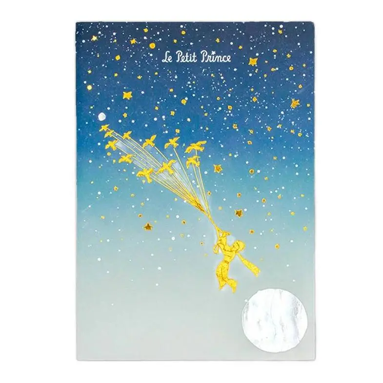 Le Petit Prince A6 Pocket Notebook With Starry Night Foil Detailing 1
