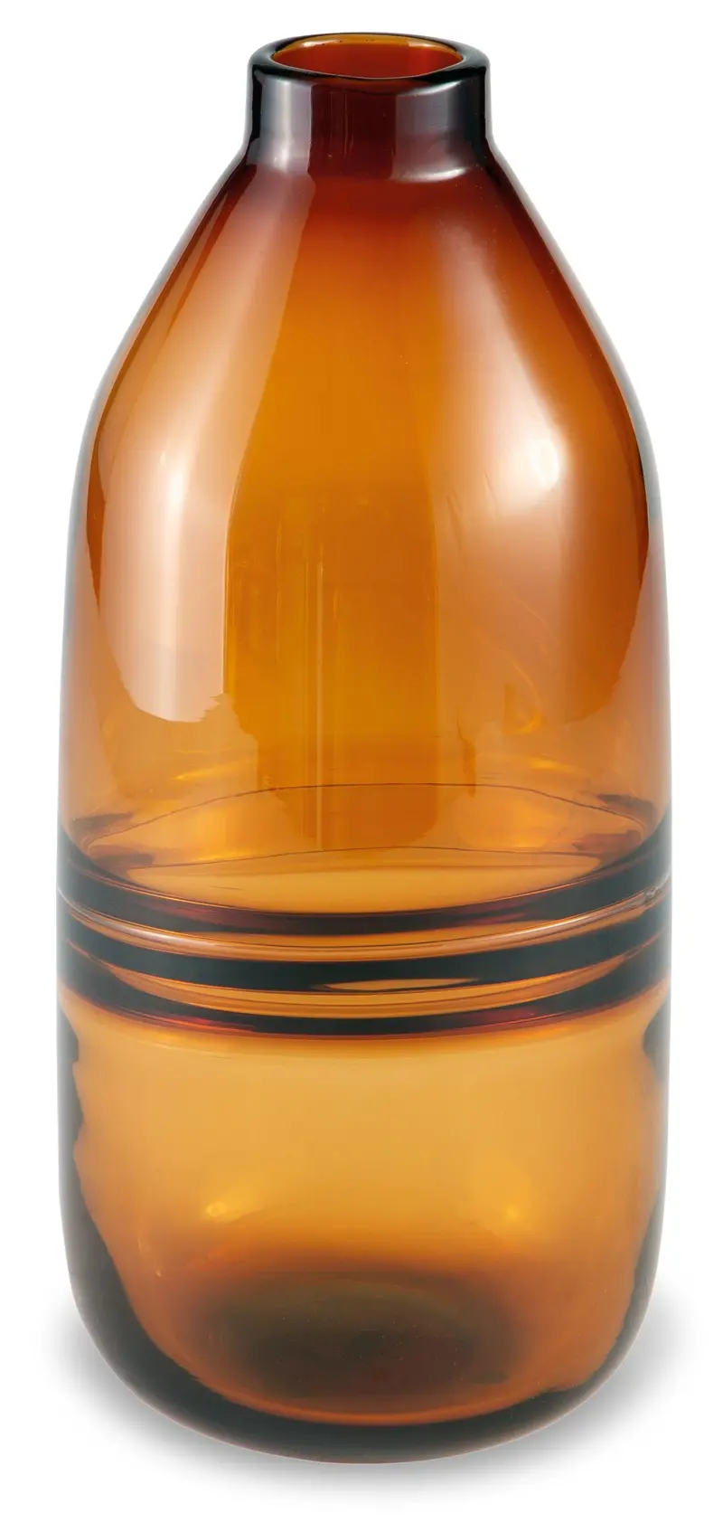 Lemmitt Amber Glass Decorative Vase 1