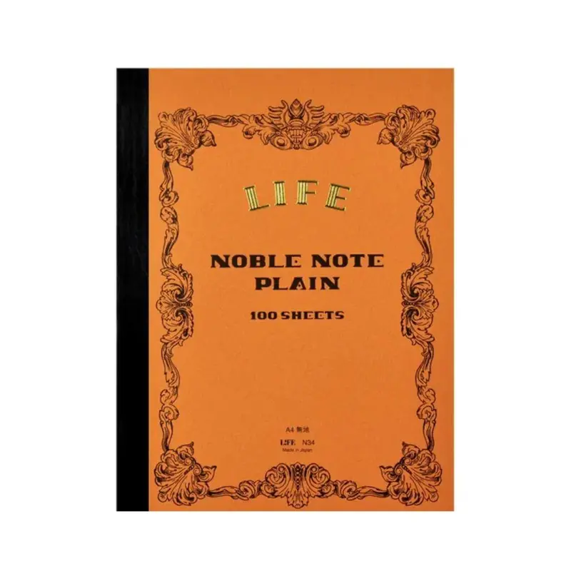 Life Noble A4 Unruled Notebook – 100-Page Thick-Paper Writing Pad (N34) 1