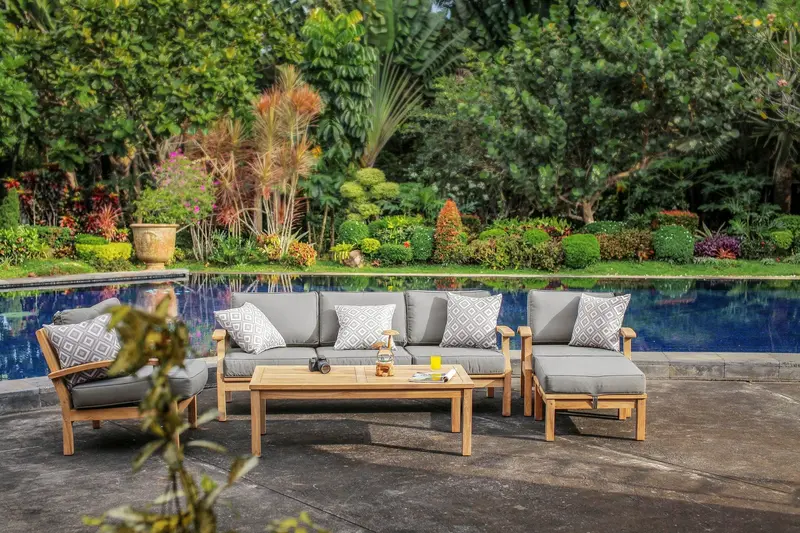 Lombok 5-Piece Garden Set Including Three-Seater Sofa 1