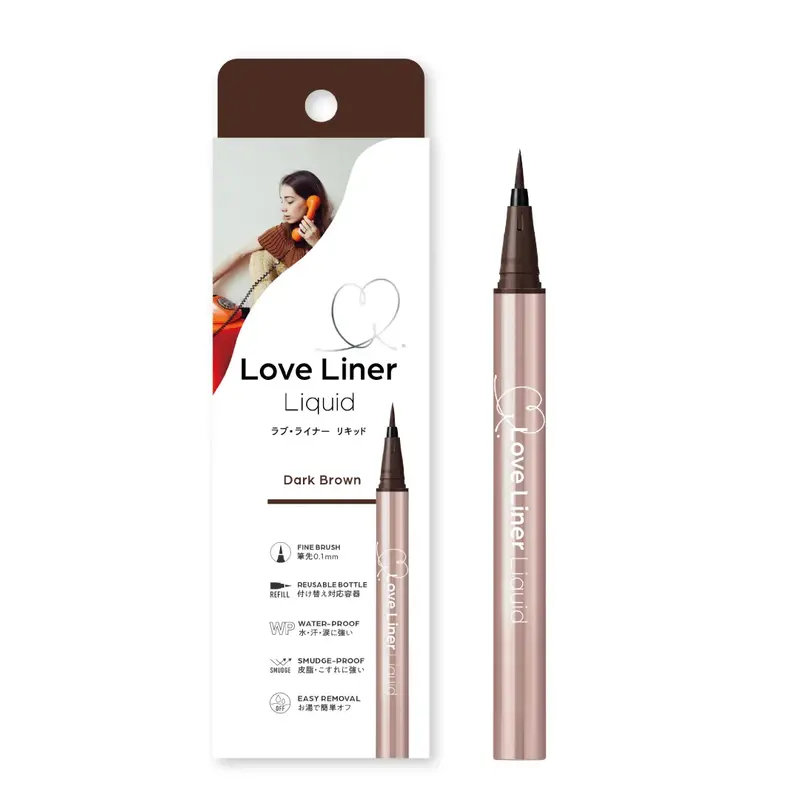 Love Liner Waterproof Eyeliner – Long-Wearing Liquid Formula In Dark Brown (Precision Tip) 1